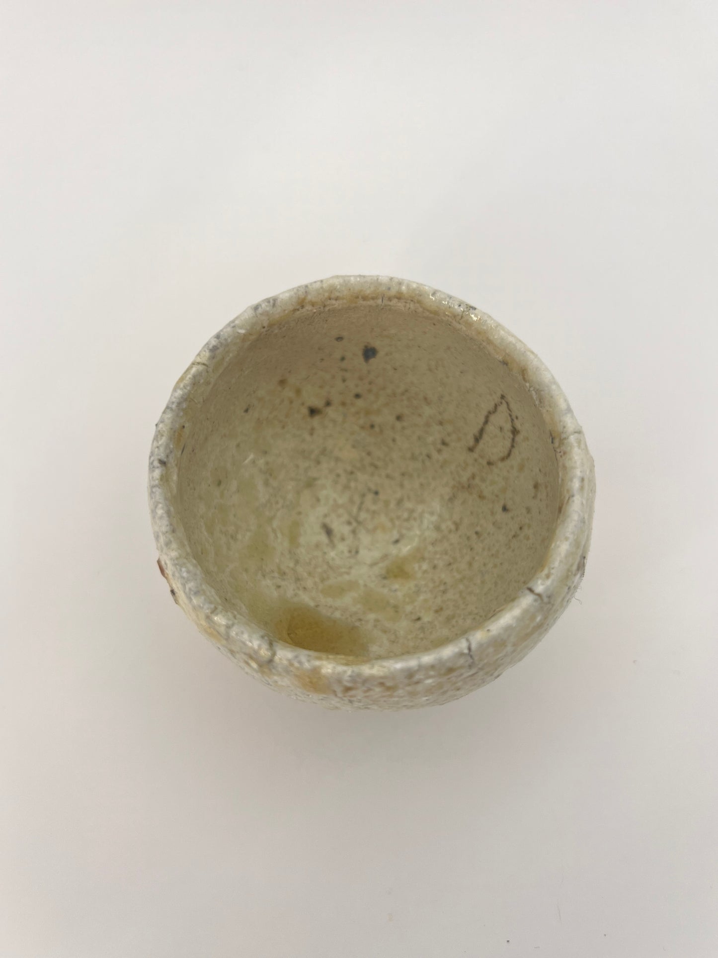 Beige round Sake Cup / B