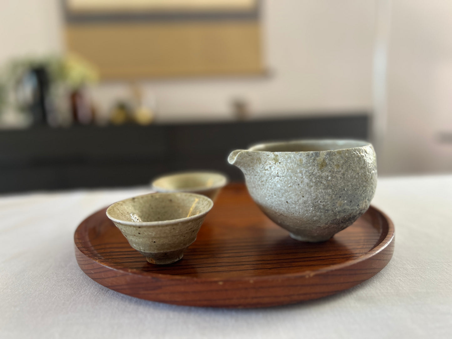 Beige Sake cup / A