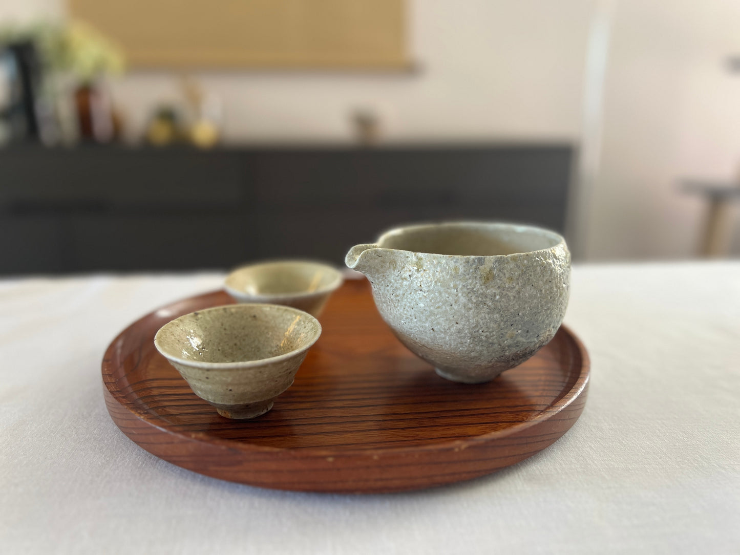 Beige Sake cup / C