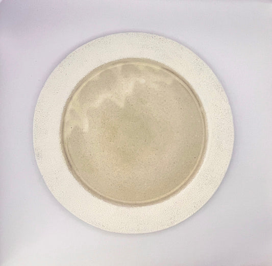 White Grey Rimmed Plate