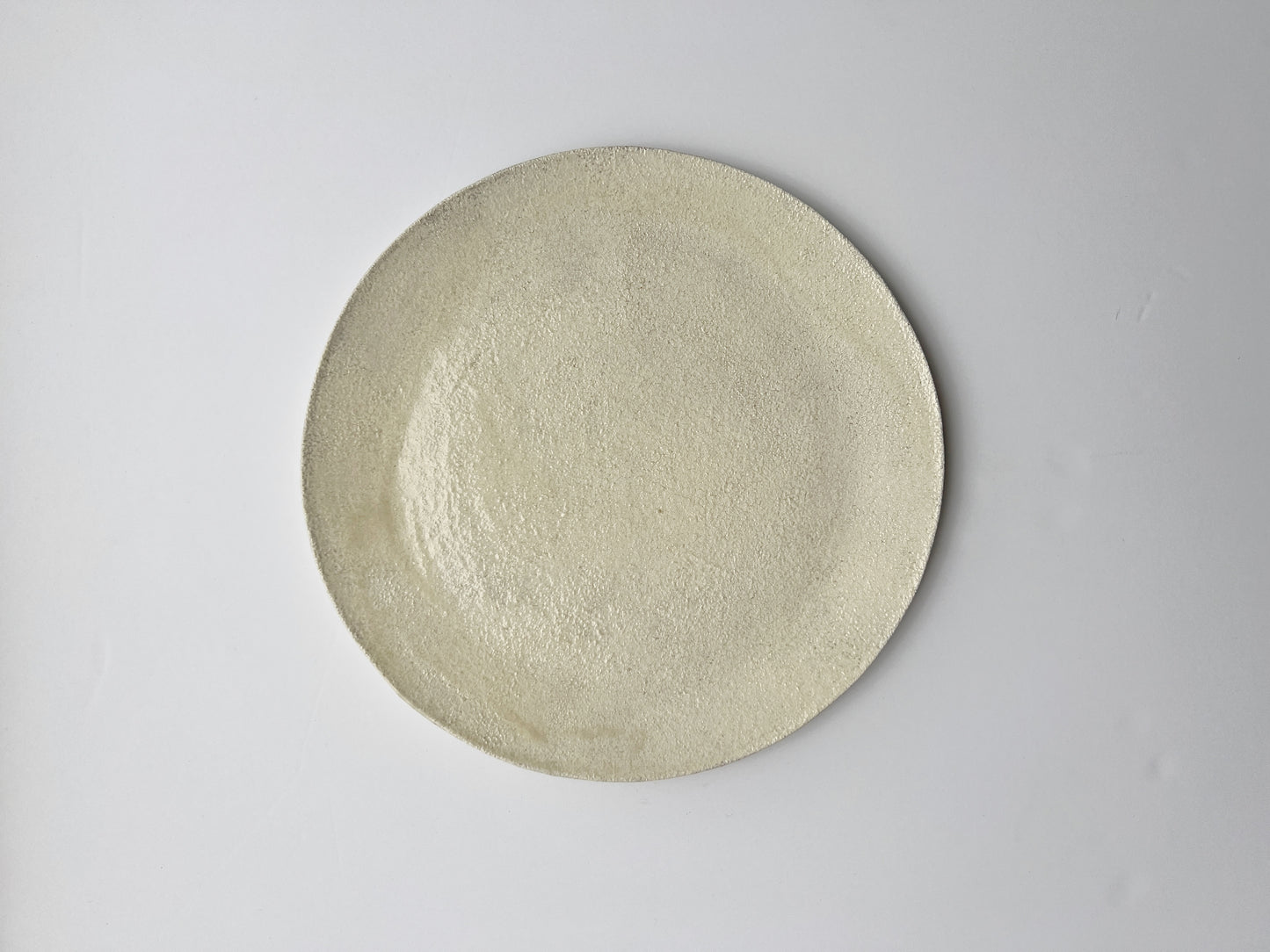 Textured Round White Plate